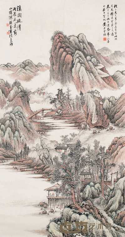 陈枚玉 山水 立轴 143×76cm